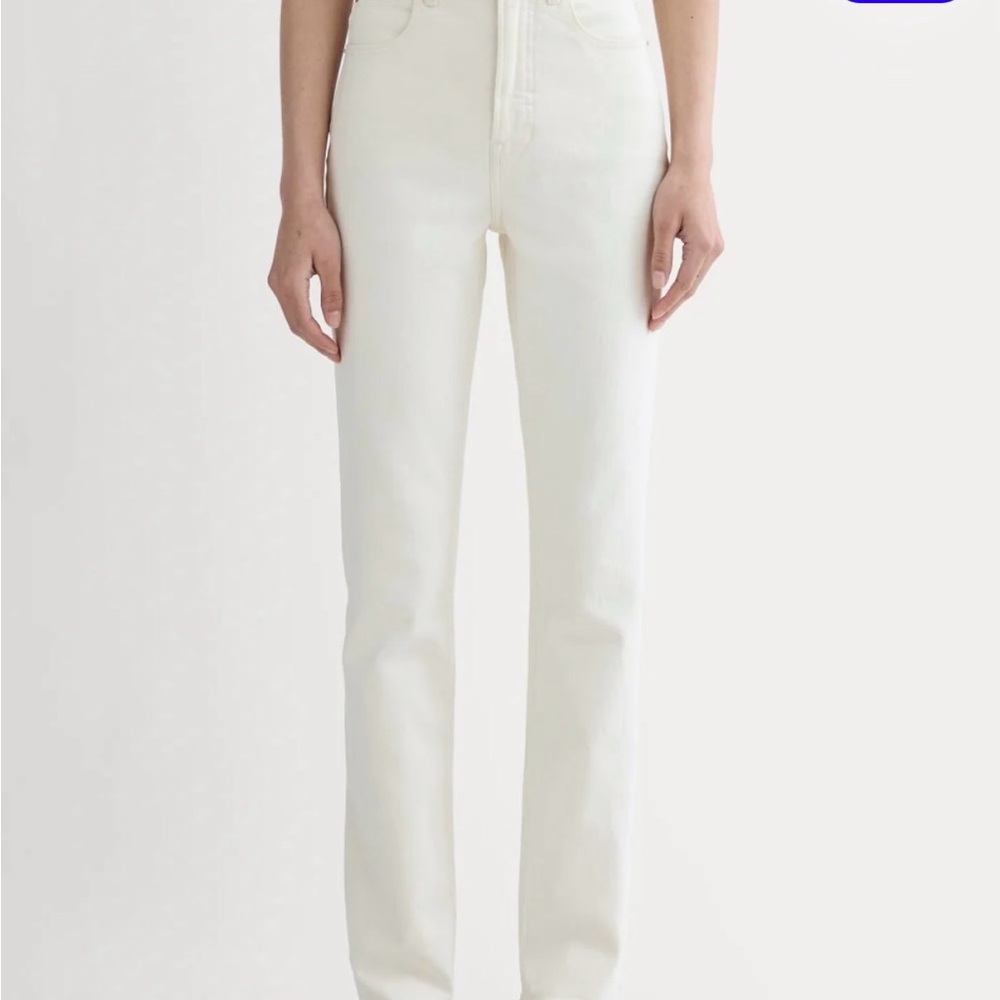 Everlane Women's Cream Straight Leg Jeans